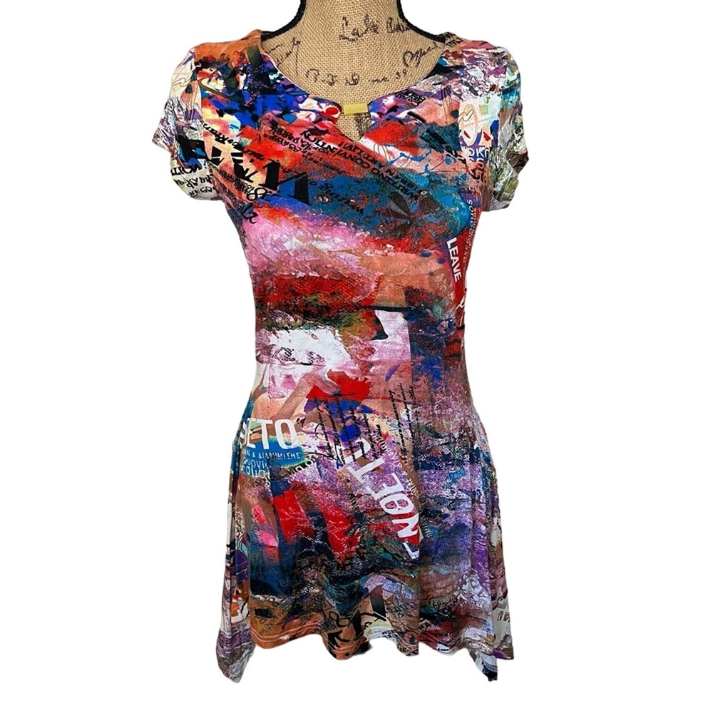 Linea Domani Colorful Print Tunic Small